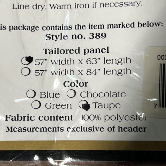 Facets taupe tailored curtain panel - Picture 7 of 7